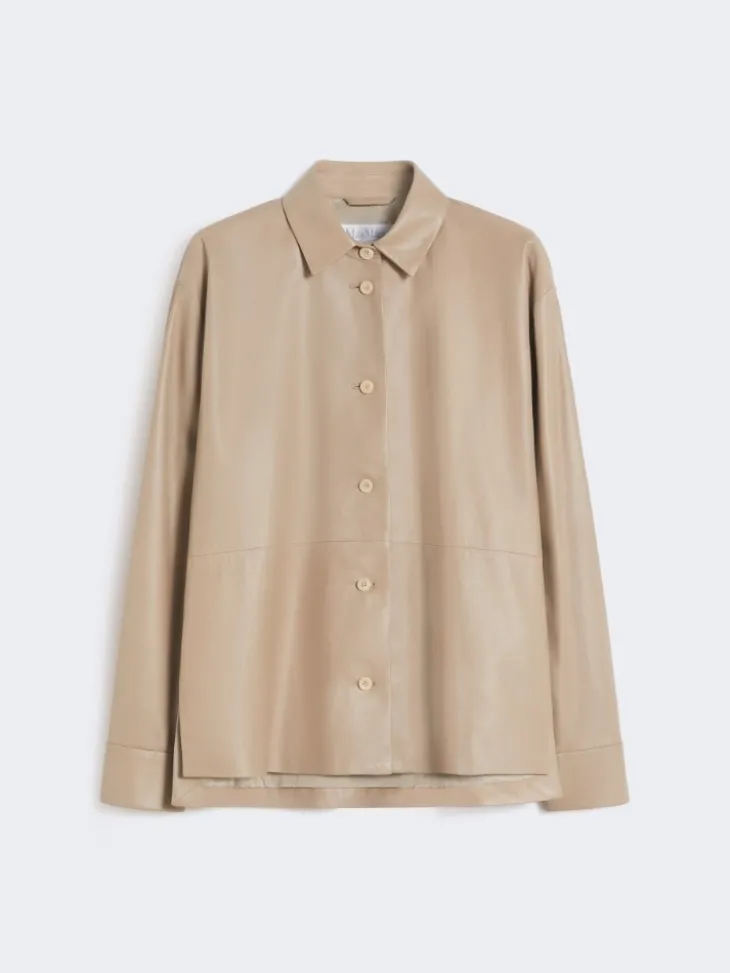 Nappa leather jacket - SAND