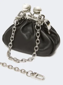 Nappa sheepskin Nano Pasticcino Bag - BLACK