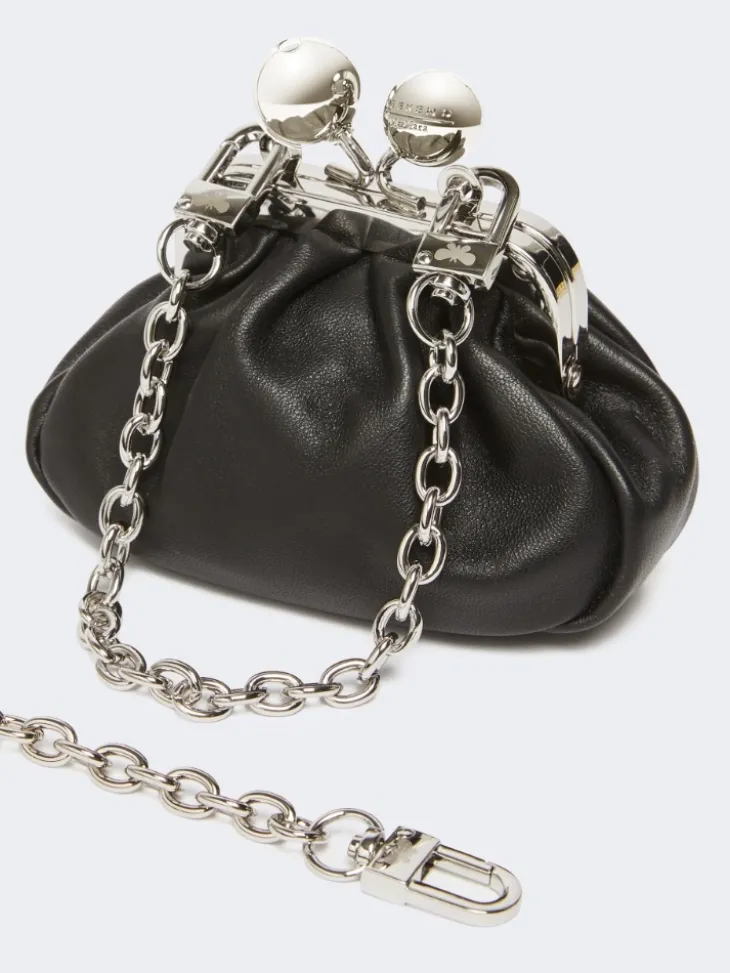 Nappa sheepskin Nano Pasticcino Bag - BLACK
