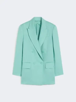 Olimpia Jacket in Chevron linen - WATER