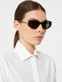 Oval sunglasses - TAWNY BRONZE BROWN