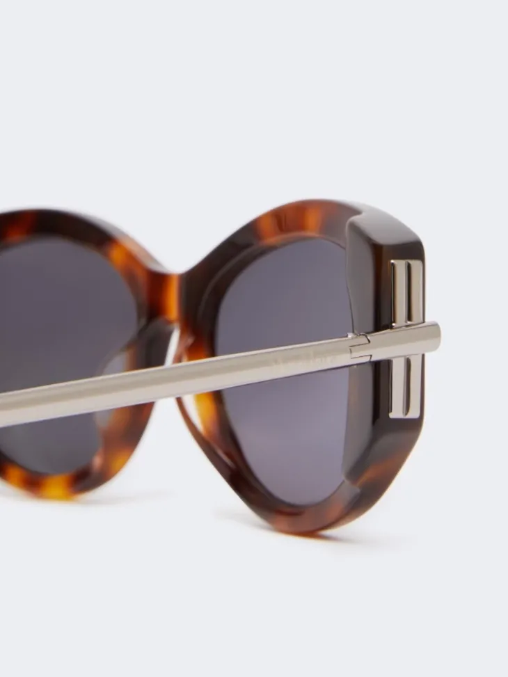 Oval sunglasses - TAWNY BRONZE BROWN