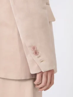 Oversized blazer in organza and linen canvas - CAMEL