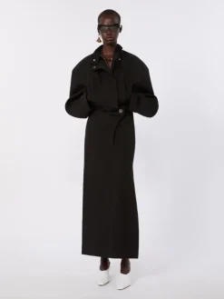 Oversized cotton bomber jacket - BLACK