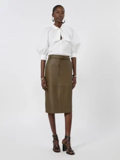Oversized cotton poplin shirt - WHITE
