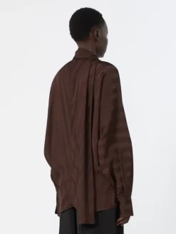 Oversized kimono shirt - CHOCOLATE