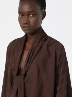 Oversized kimono shirt - CHOCOLATE