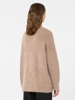Oversized mohair and lurex sweater - COPPER