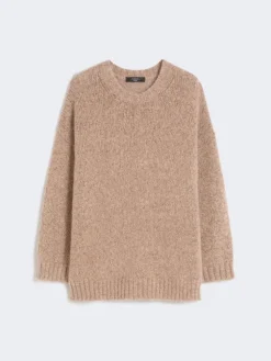 Oversized mohair and lurex sweater - COPPER