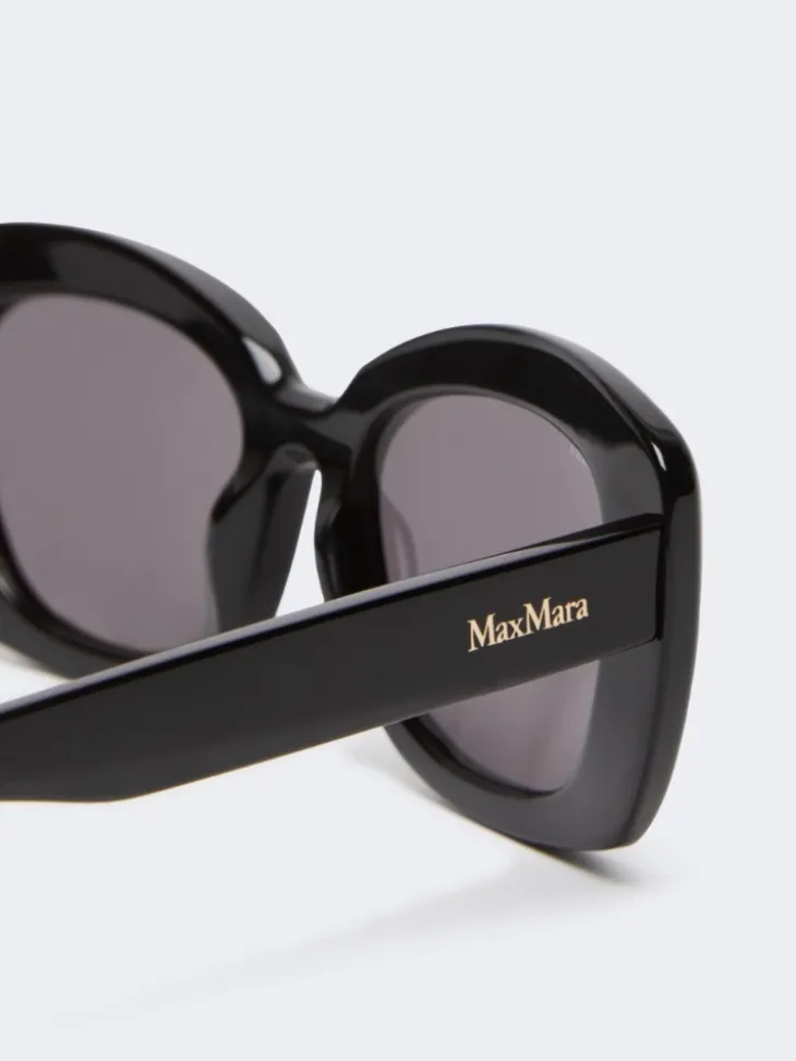 Oversized oval sunglasses - BLACK