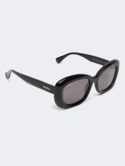 Oversized oval sunglasses - BLACK