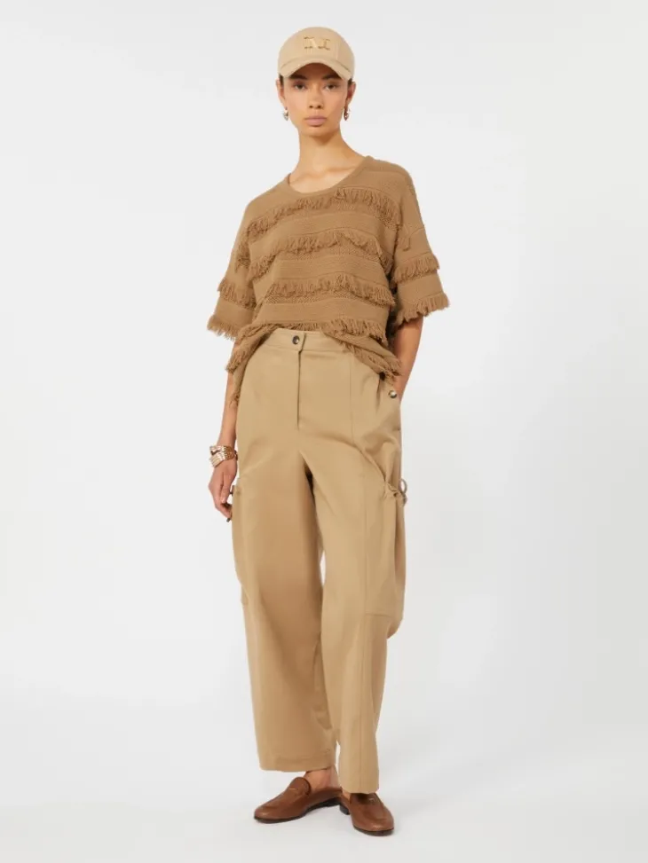 Oversized patterned viscose sweater - DESERT