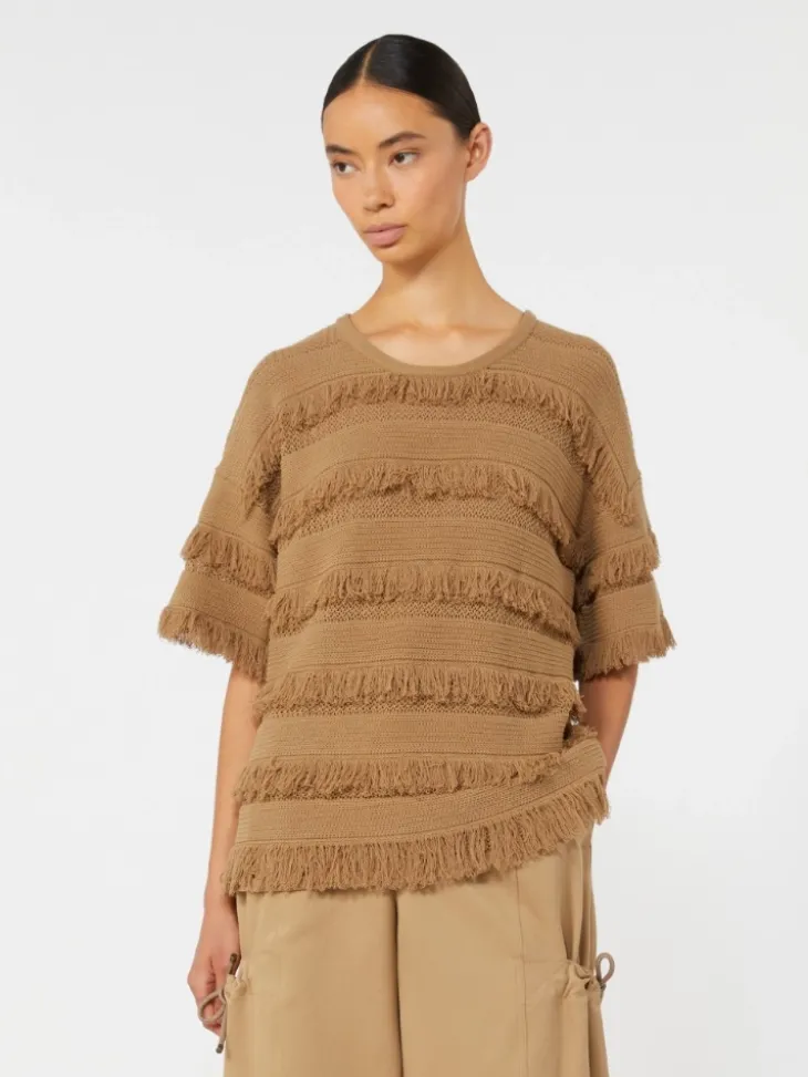 Oversized patterned viscose sweater - DESERT