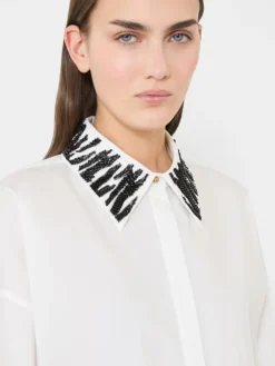 Oversized poplin shirt - WHITE