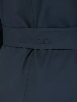 Oversized water-repellent twill trench coat - ULTRAMARINE