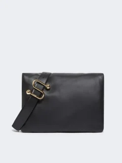 Padded nappa-leather Soffy Bag - BLACK