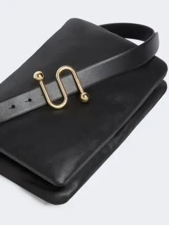Padded nappa-leather Soffy Bag - BLACK