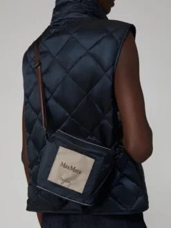 Padded water-repellent nylon canvas gilet - MIDNIGHTBLUE