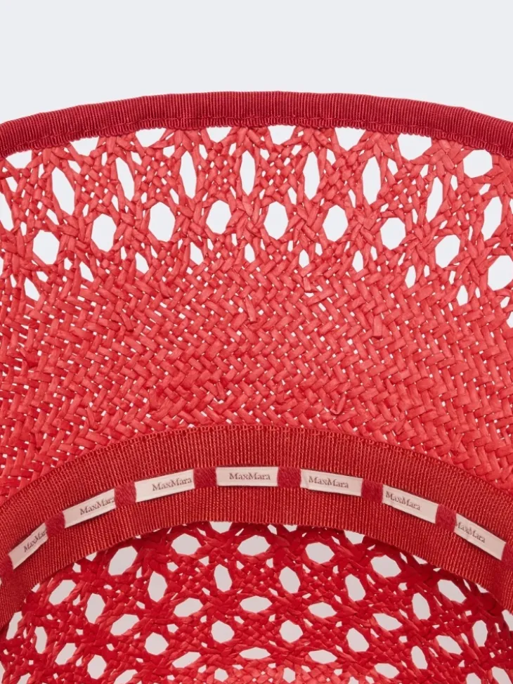 Paper yarn bucket hat - RED