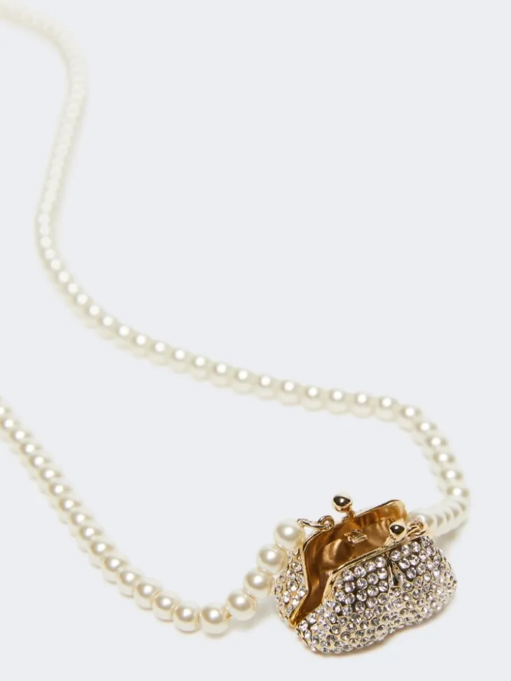 Pasticcino Bag-pendant necklace - OPTICAL WHITE