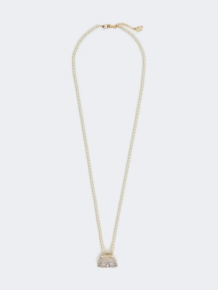 Pasticcino Bag-pendant necklace - OPTICAL WHITE