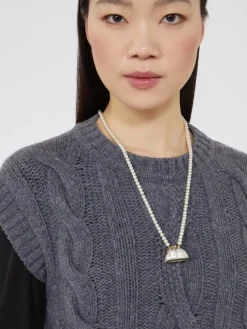 Pasticcino Bag-pendant necklace - OPTICAL WHITE