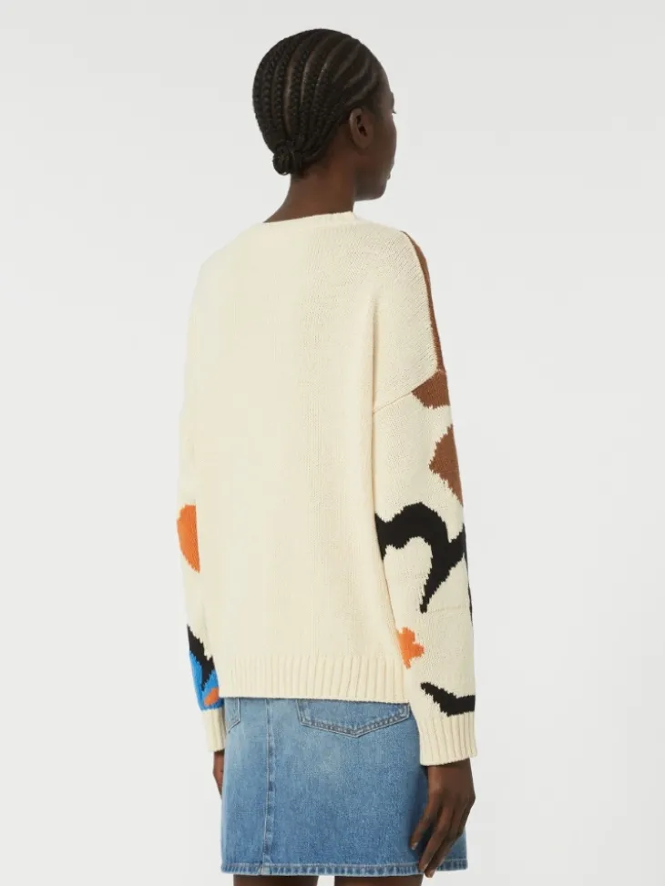 Patterned cotton crew-neck - MULTICOLOUR