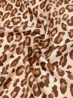Patterned silk twill foulard - BLACK