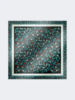Patterned silk twill foulard - IVORY