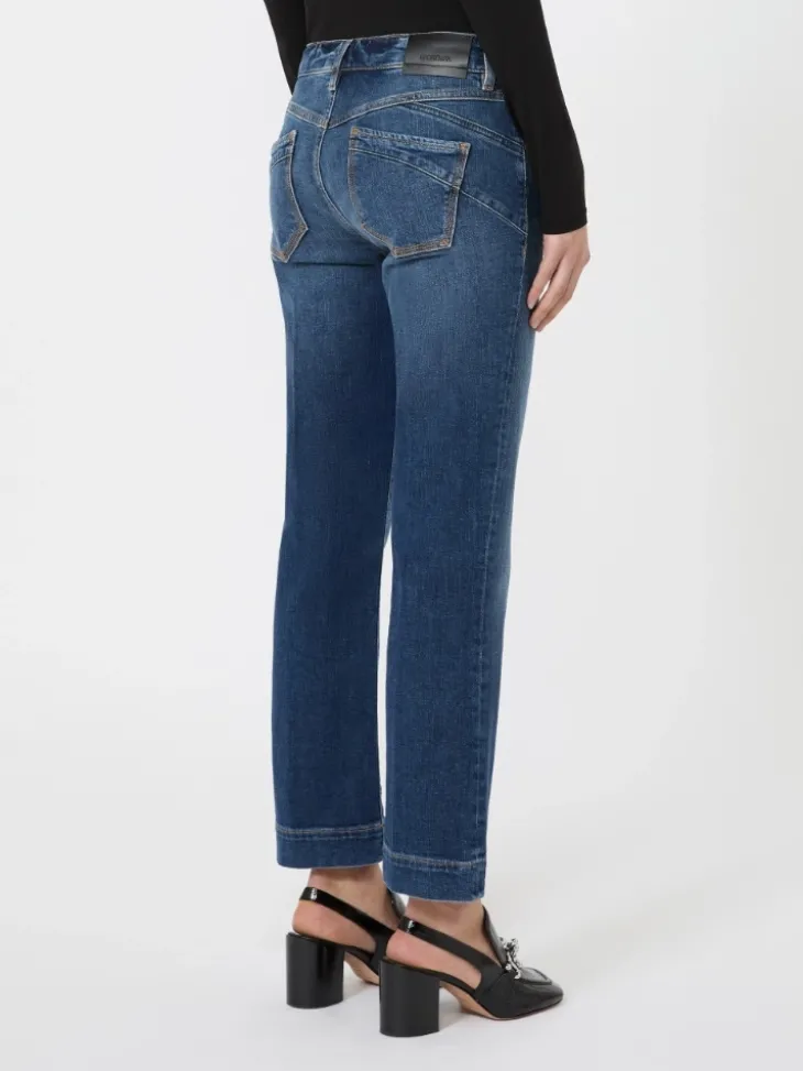 Perfect-fit low-rise mini flare trousers - ULTRAMARINE