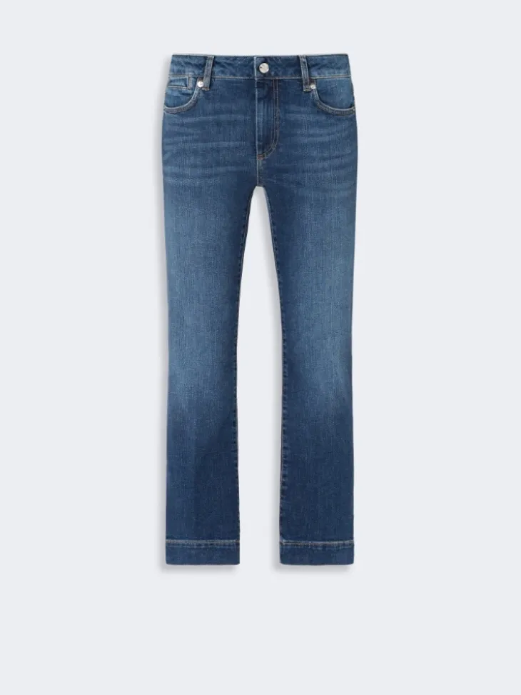 Perfect-fit low-rise mini flare trousers - ULTRAMARINE