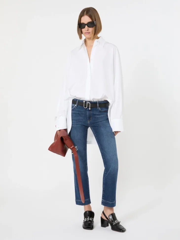 Perfect-fit low-rise mini flare trousers - ULTRAMARINE