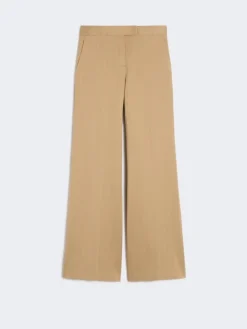 Pinstripe jacquard jersey trousers - DESERT