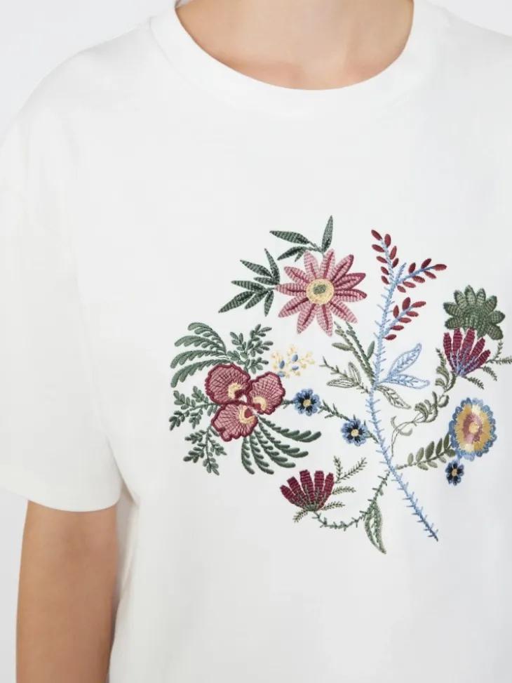 Printed cotton jersey T-shirt - WHITE