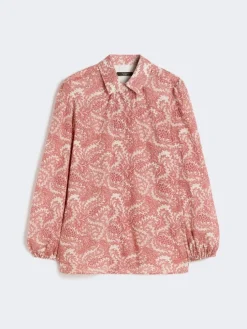 Printed cotton voile shirt - CHERRY