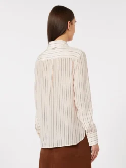 Printed crepe de chine shirt - PINK