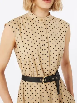 Printed poplin shirt dress - COLONIAL