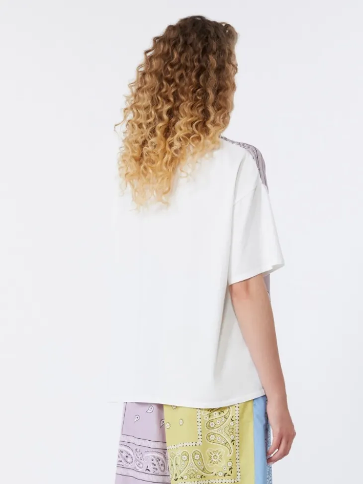 Printed silk and stretch cotton jersey T-shirt - MULTICOLOUR