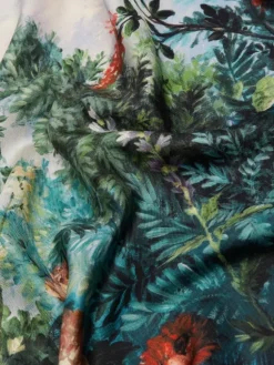 Printed silk foulard - GREEN