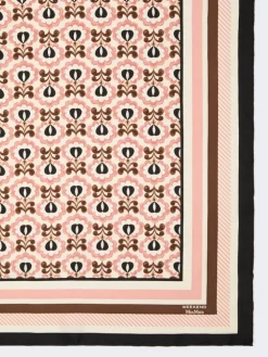 Printed silk foulard - IVORY