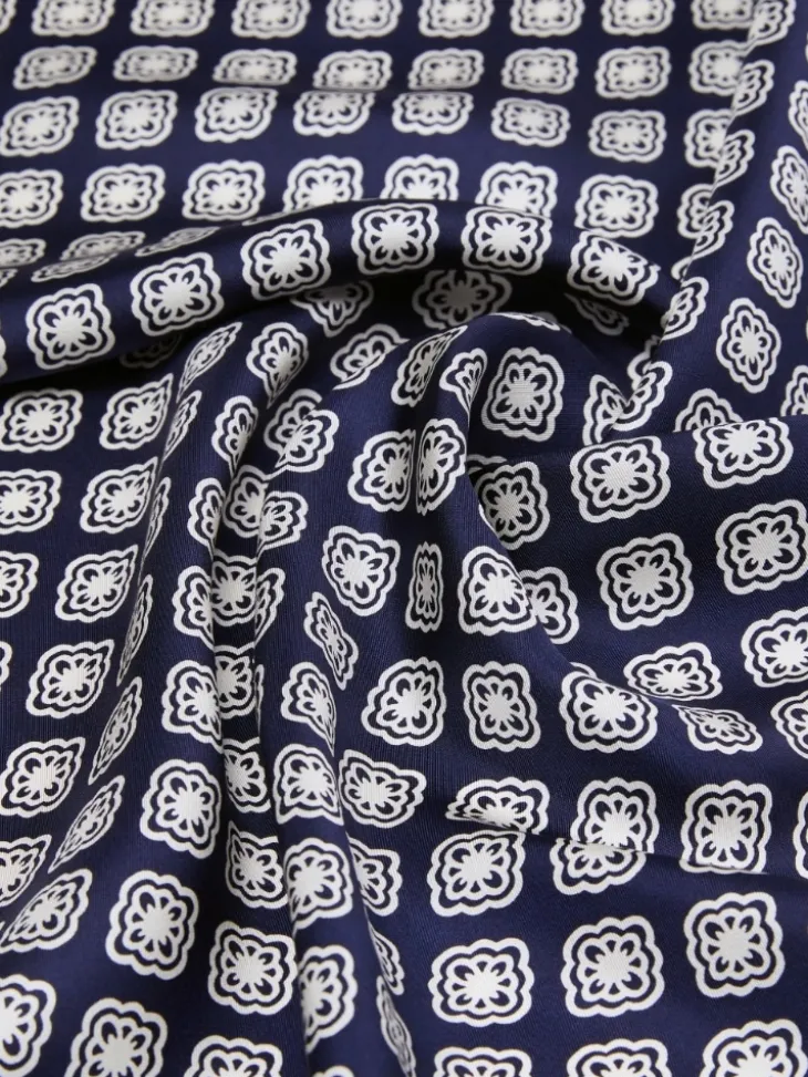 Printed silk foulard - MUD