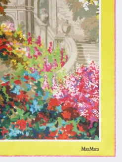 Printed silk foulard - PALE YELLOW