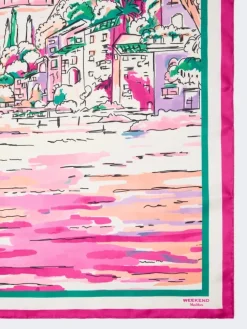 Printed silk foulard - PINK