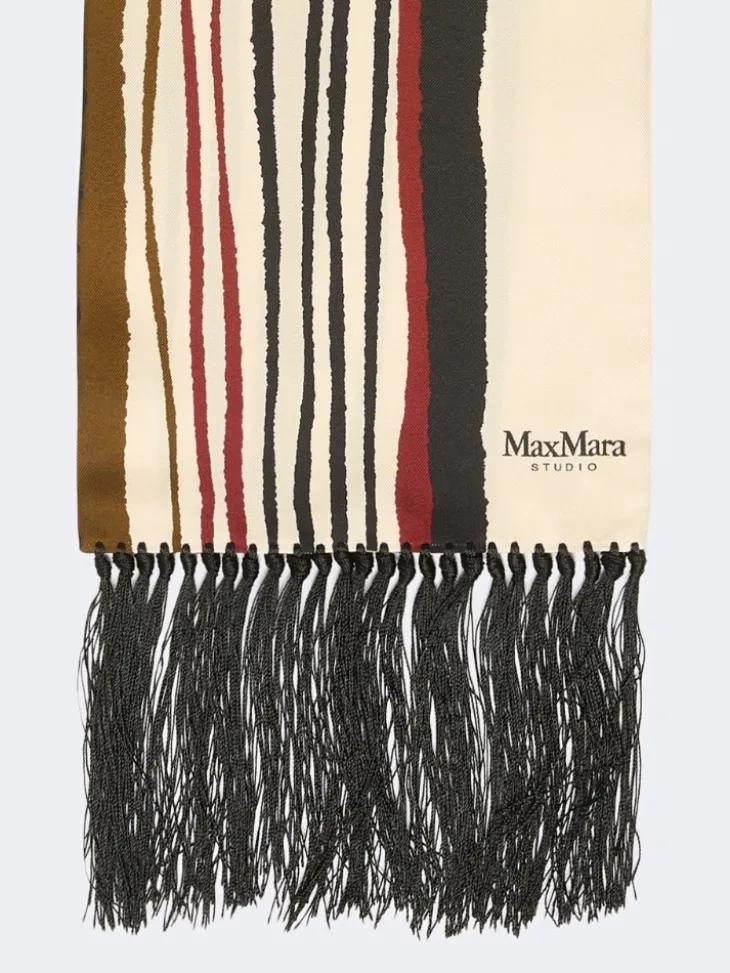 Printed silk scarf - TURTLEDOVE
