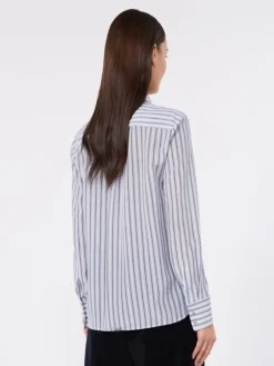 Printed silk shirt - LIGHT BLUE