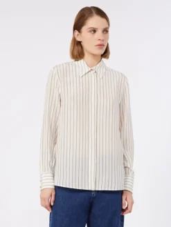 Printed silk shirt - NATURAL