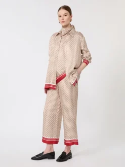 Printed silk shirt - RED