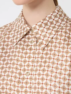 Printed silk shirt - RED
