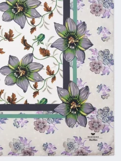 Printed silk twill foulard - IVORY