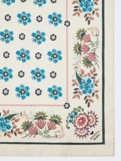 Printed silk twill foulard - BEIGE PINK
